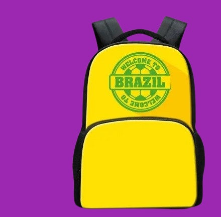 BRAZILIAN FLAG BACKPACK FOR FOOTBALL FANS