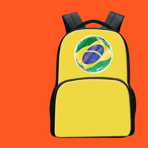 BRAZILIAN FLAG BACKPACK FOR FOOTBALL FANS