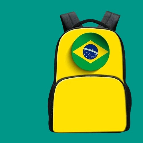 BRAZILIAN FLAG BACKPACK FOR FOOTBALL FANS