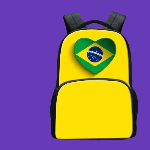 BRAZILIAN FLAG BACKPACK FOR FOOTBALL FANS