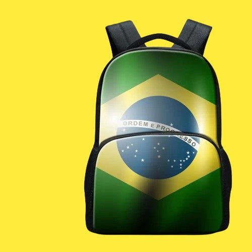 BRAZILIAN FLAG BACKPACK FOR FOOTBALL FANS