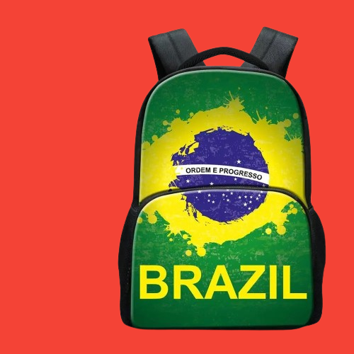 BRAZILIAN FLAG BACKPACK FOR FOOTBALL FANS