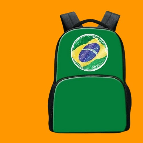 BRAZILIAN FLAG BACKPACK FOR FOOTBALL FANS