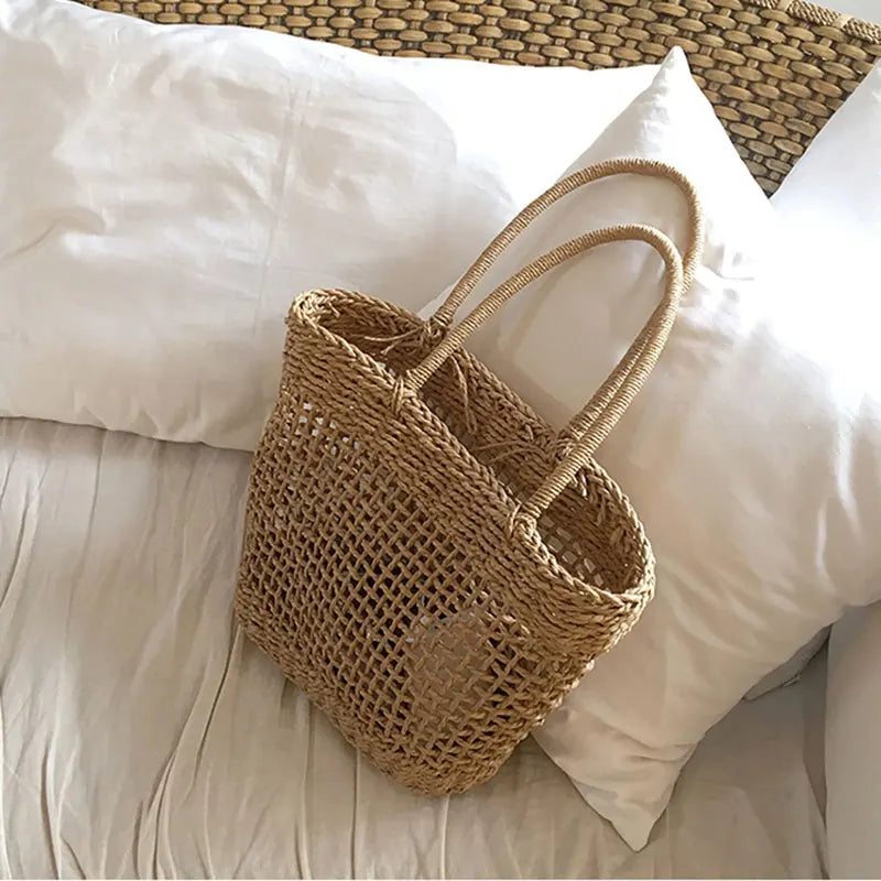 CASUAL RATTAN WOMEN HANDBAGS