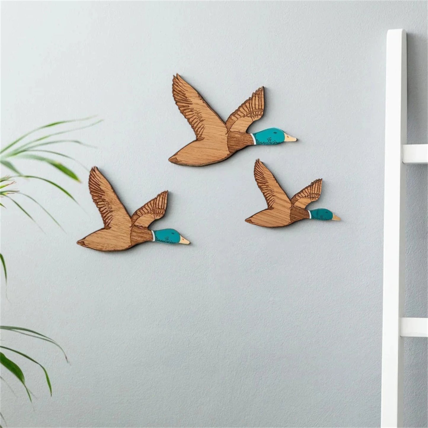 HANDMADE FLYING DUCKS FROM THE AMAZON - THREE PIECES