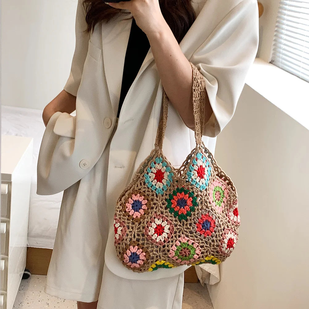 HANDMADE FLORAL RETRO BAG