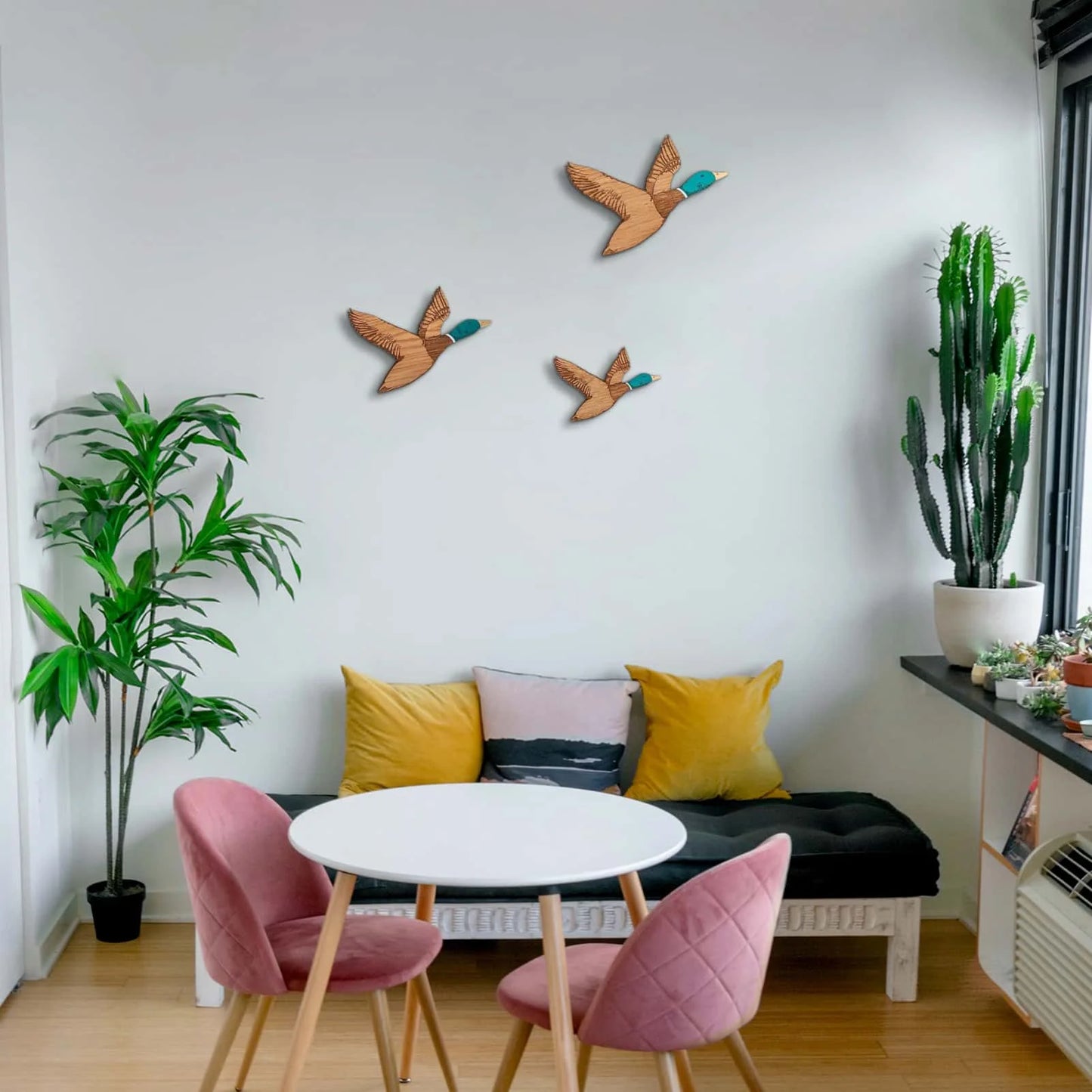 HANDMADE FLYING DUCKS FROM THE AMAZON - THREE PIECES