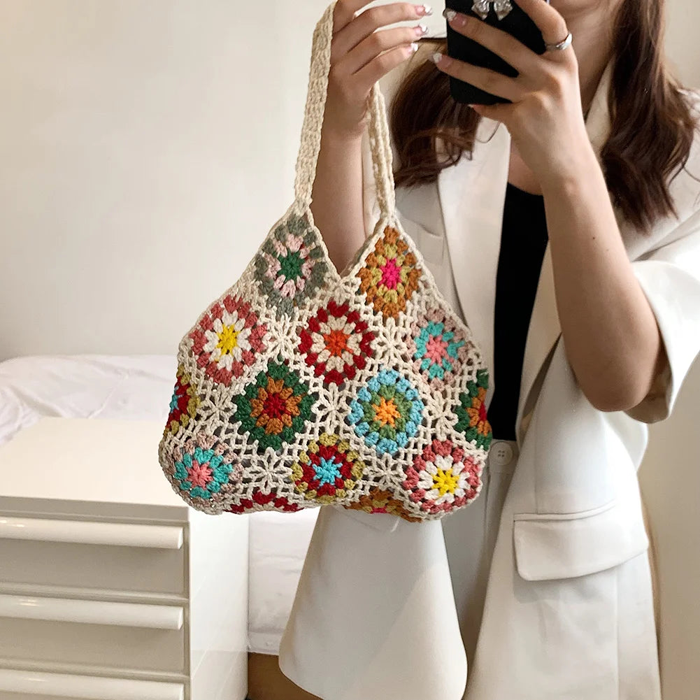 HANDMADE FLORAL RETRO BAG