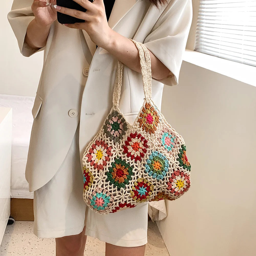 HANDMADE FLORAL RETRO BAG