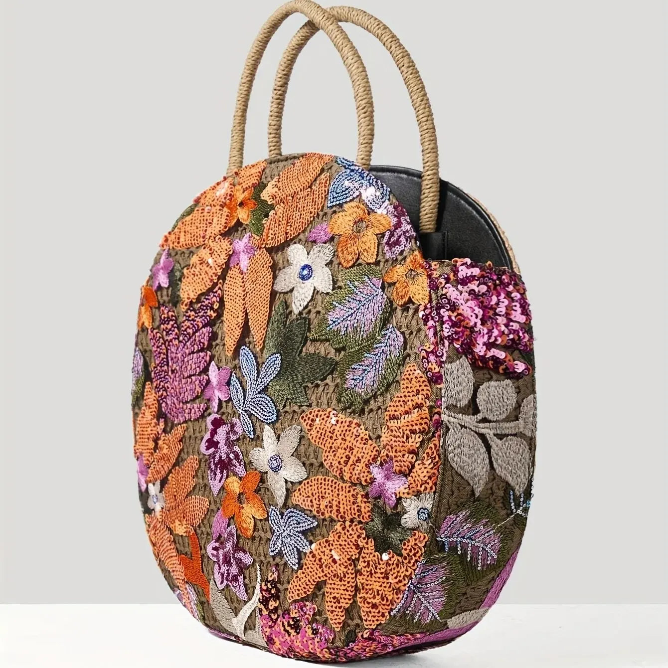 HANDMADE EMBROIDERED BAG WITH APPLICATIONS