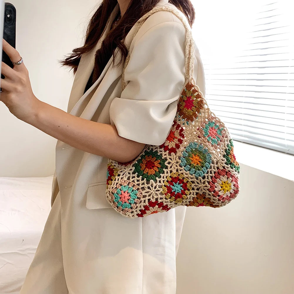 HANDMADE FLORAL RETRO BAG